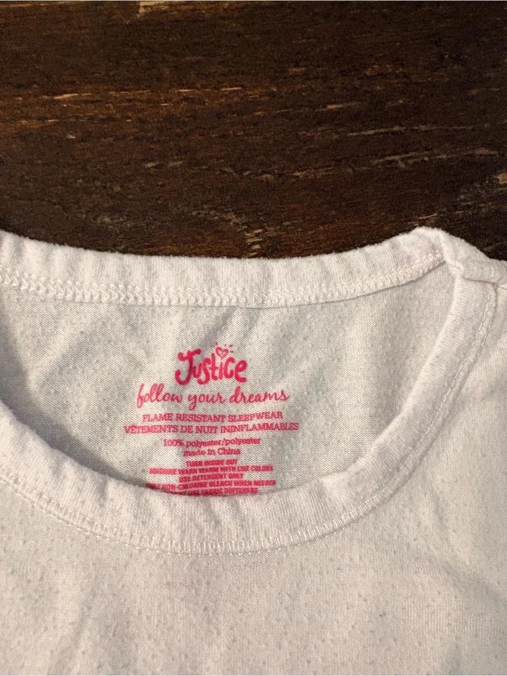 Justice White Long-Sleeve Tee with Colorful Reindeer Dog Graphic